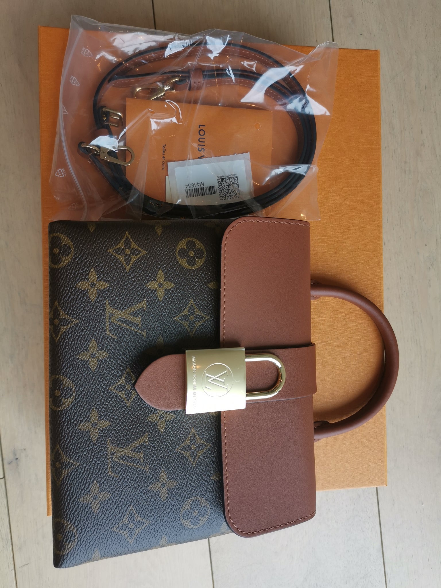 Louis Vuitton® Locky BB Caramel. Size  Handbag, Louis vuitton official,  Leather