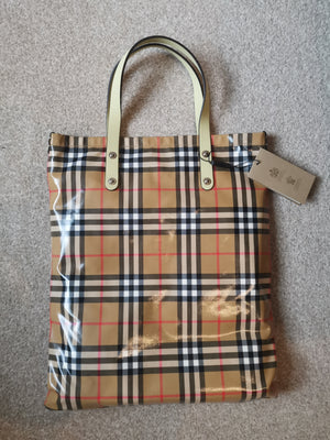 Burberry vintage check tote bag