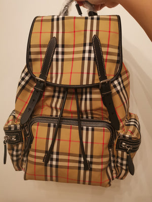 The Large Rucksack in Vintage Check backpack